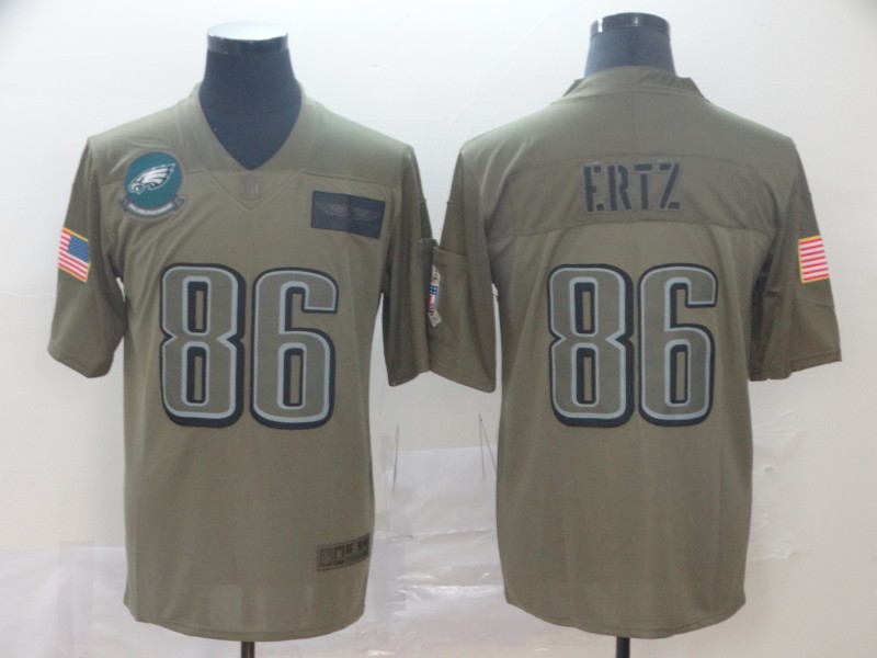 Men's Philadelphia Eagles Zach Ertz #86 Brown Jersey